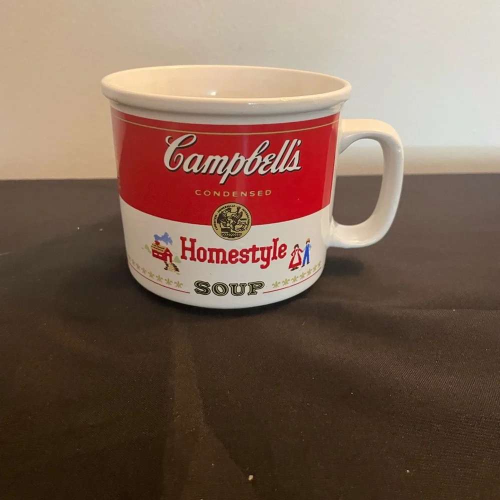 Red and White Soup Mug